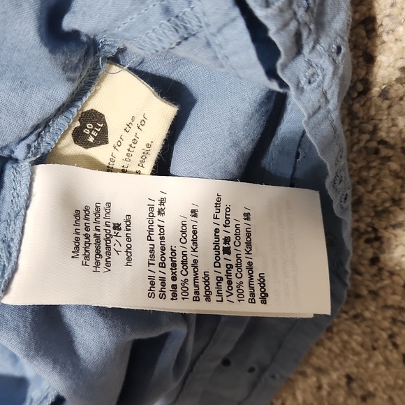 Madewell 2023 Button-Front V-Neck Mini Dress in Tranquil Lake Size XS - Picture 11 of 12